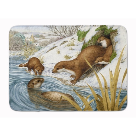 Carolines Treasures Playtime Otters Machine Washable Memory Foam Mat ASA2186RUG